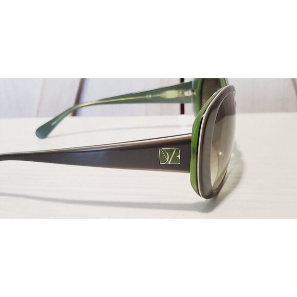 Diane Von Furstenberg Designer Oversized Sunglasses Oval Blaise DV575S Green main image 4